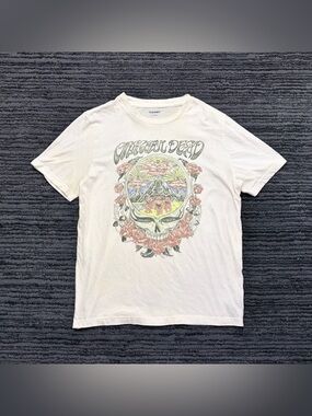 Grateful Dead Old Navy Cream Size M Short Sleeve Tye Dye Top